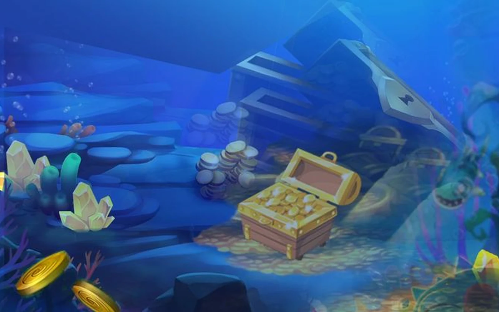 ภาพประกอบโลกใต้น้ำสำหรับเกมยิงปลาของ u31